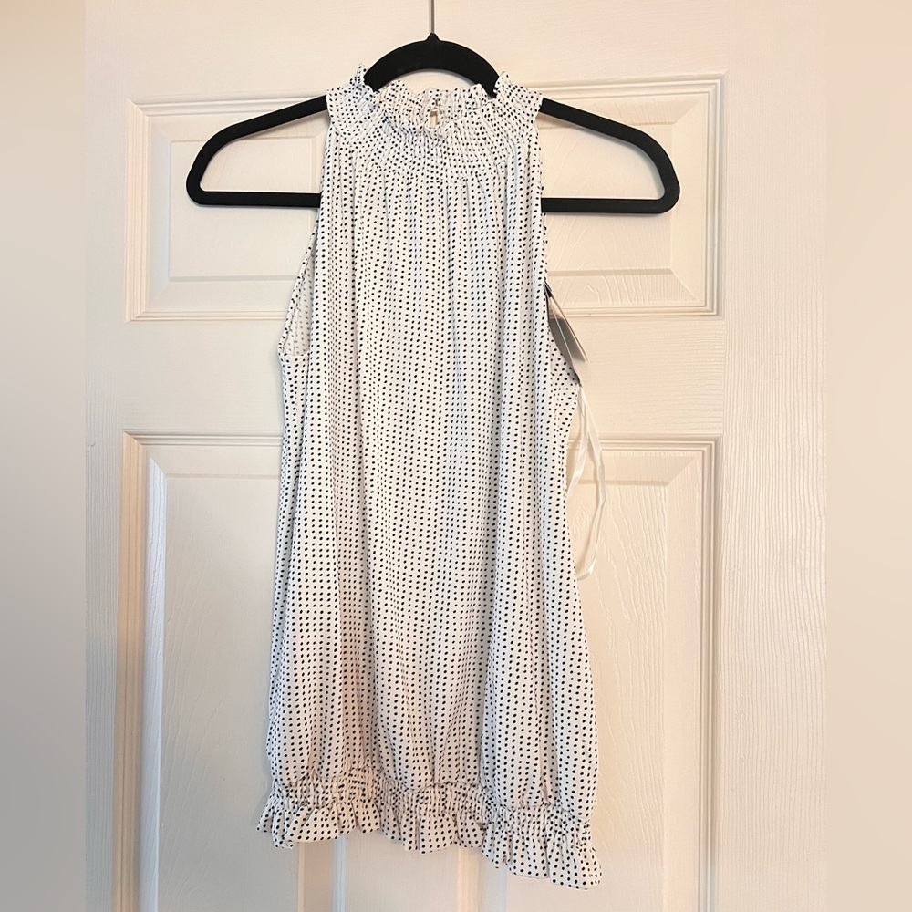 Adrianna Papell polka dot blouse